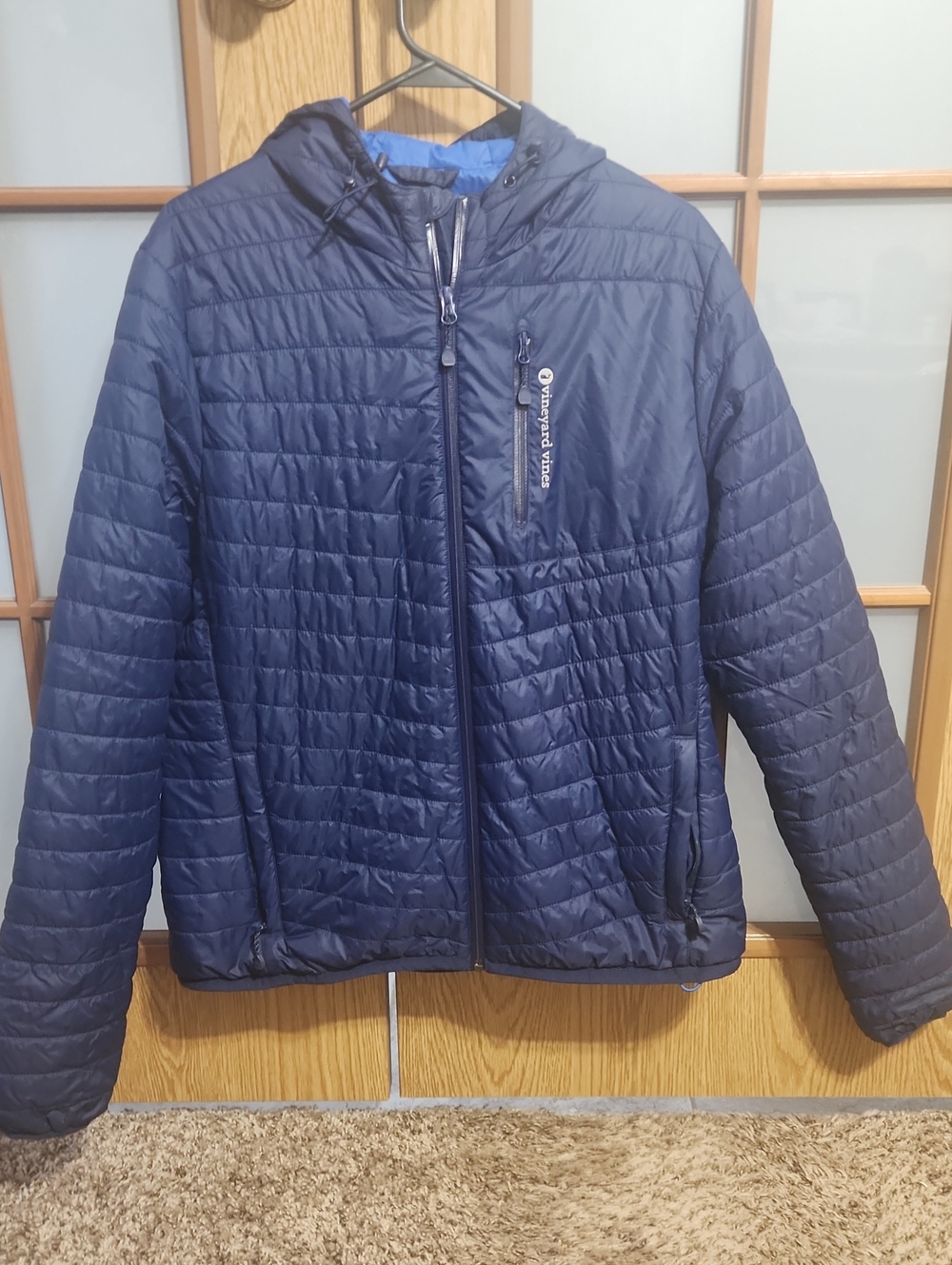 Vineyard Vines Performance Navy Blue Zip Up Jacket Womens Size Large